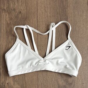 Gymshark White Minimalist Sports Bra